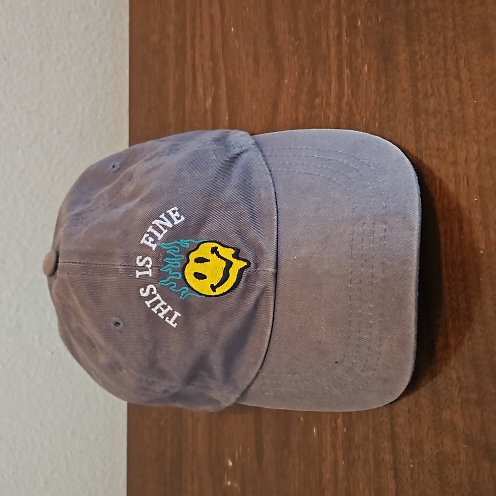SOLD This Is Fine Melting Smiley Hat